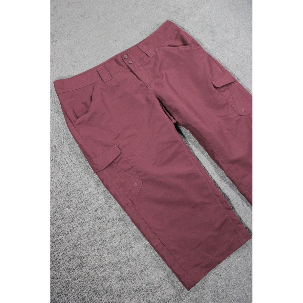 Columbia Omni-Shade Womens 8 Maroon Cargo Hiking Pants Outdoor 110 AL 8198